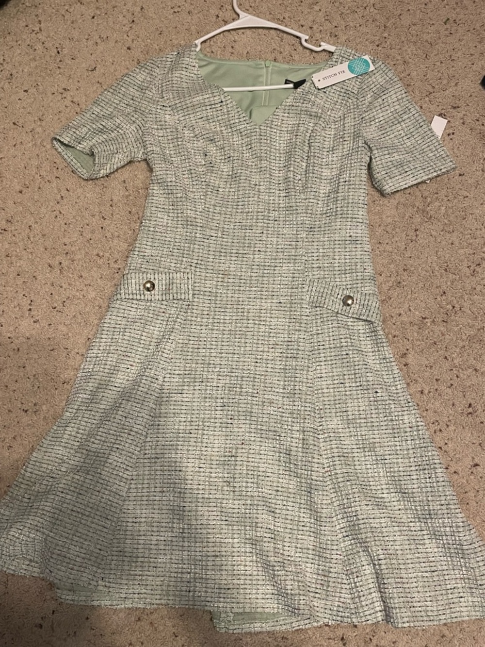 NWT Mint Tweed Fit-and-Flare Dress - Maggy London